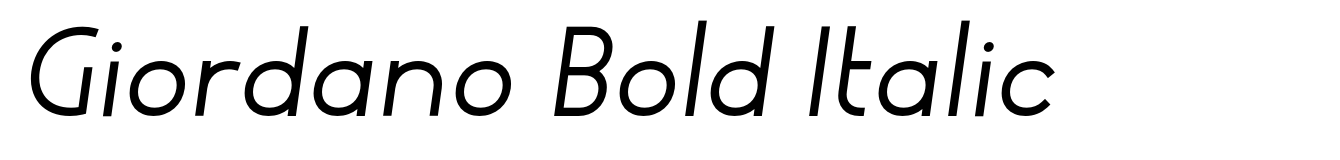 Giordano Bold Italic